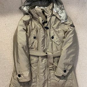 Size L Burberry Brit Hooded Down Coat-Pre Owned